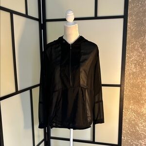White House Black Market Women's Black Hooded Jacket